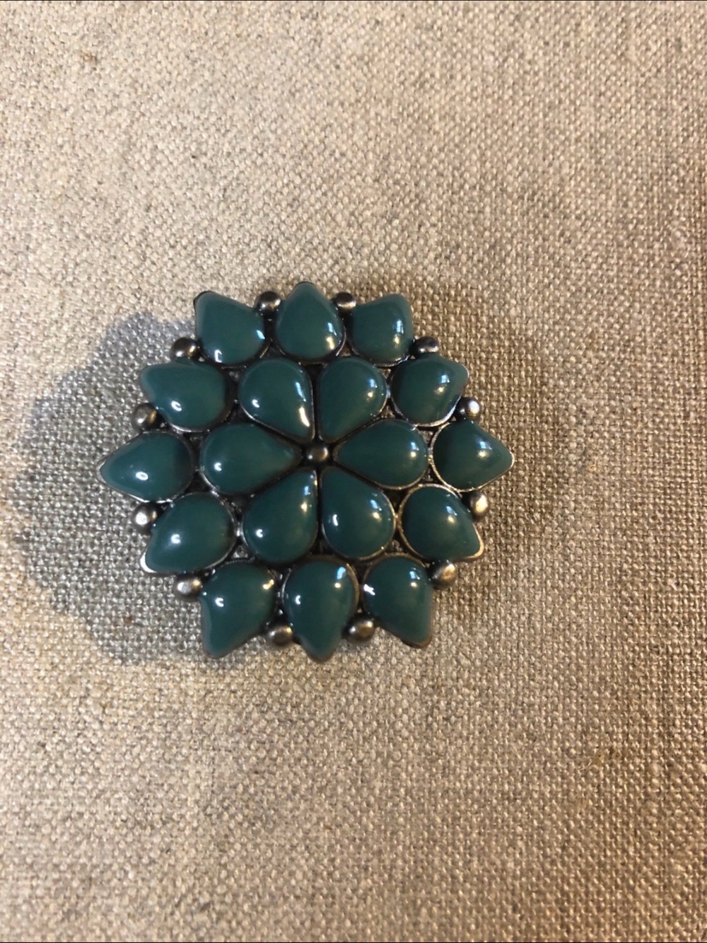 Teardrop Cluster Pendant in Teal